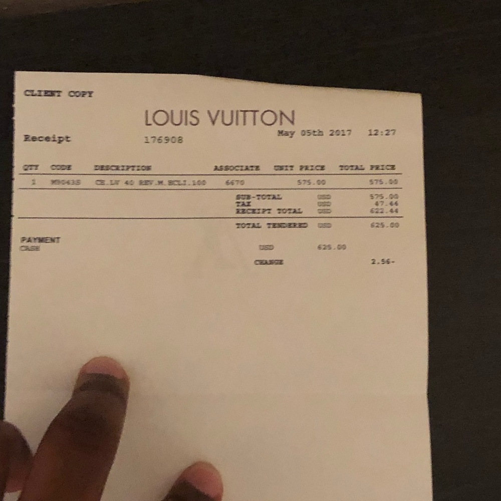 Men’s Louis Vuitton reversible belt (size 100) - Picture 4 of 4